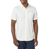 Amazon Essentials Men’s Slim-Fit Short-Sleeve Poplin Shirt(White)