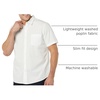 Amazon Essentials Men’s Slim-Fit Short-Sleeve Poplin Shirt(White)