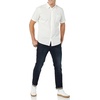 Amazon Essentials Men’s Slim-Fit Short-Sleeve Poplin Shirt(White)