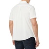 Amazon Essentials Men’s Slim-Fit Short-Sleeve Poplin Shirt(White)