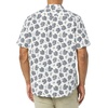 Amazon Essentials Men’s Slim-Fit Short-Sleeve Poplin Shirt(White Navy Palm Tree)