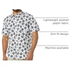 Amazon Essentials Men’s Slim-Fit Short-Sleeve Poplin Shirt(White Navy Palm Tree)