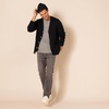 Amazon Essentials Men’s V-Neck Cotton Knitted Cardigan Sweater, Ribbed(Black)