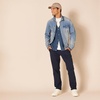 Amazon Essentials Men’s V-Neck Cotton Knitted Cardigan Sweater, Ribbed(Blue Heather)