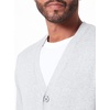 Amazon Essentials Men’s V-Neck Cotton Knitted Cardigan Sweater, Ribbed(Light Grey Heather)