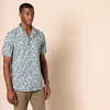 Amazon Essentials Men’s Vacation Cotton Button-Down Short Sleeve Resort Shirt(Blue Floral)