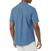 Amazon Essentials Men’s Vacation Cotton Button-Down Short Sleeve Resort Shirt(Indigo Palm Leaf Print)