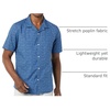 Amazon Essentials Men’s Vacation Cotton Button-Down Short Sleeve Resort Shirt(Indigo Palm Leaf Print)