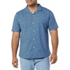 Amazon Essentials Men’s Vacation Cotton Button-Down Short Sleeve Resort Shirt(Indigo Palm Leaf Print)