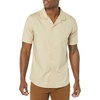 Amazon Essentials Men’s Vacation Cotton Button-Down Short Sleeve Resort Shirt(Khaki Brown)