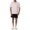Amazon Essentials Men’s Vacation Cotton Button-Down Short Sleeve Resort Shirt(Lavender Palm Leaf Print)