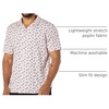 Amazon Essentials Men’s Vacation Cotton Button-Down Short Sleeve Resort Shirt(Lavender Palm Leaf Print)