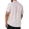 Amazon Essentials Men’s Vacation Cotton Button-Down Short Sleeve Resort Shirt(Lavender Palm Leaf Print)