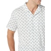 Amazon Essentials Men’s Vacation Cotton Button-Down Short Sleeve Resort Shirt(Light Blue Bird Print)