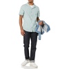 Amazon Essentials Men’s Vacation Cotton Button-Down Short Sleeve Resort Shirt(Multicolor Stripe)