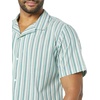Amazon Essentials Men’s Vacation Cotton Button-Down Short Sleeve Resort Shirt(Multicolor Stripe)