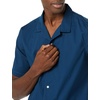 Amazon Essentials Men’s Vacation Cotton Button-Down Short Sleeve Resort Shirt(Navy)