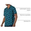 Amazon Essentials Men’s Vacation Cotton Button-Down Short Sleeve Resort Shirt(Navy Palm Leaf)