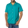 Amazon Essentials Men’s Vacation Cotton Button-Down Short Sleeve Resort Shirt(Teal Blue)