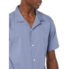 Amazon Essentials Men’s Vacation Cotton Button-Down Short Sleeve Resort Shirt(Washed Blue)