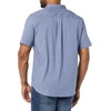 Amazon Essentials Men’s Vacation Cotton Button-Down Short Sleeve Resort Shirt(Washed Blue)