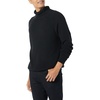 Amazon Essentials Men’s 100% Cotton Rib Knit Turtleneck Sweater(Black)