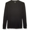 Amazon Essentials Men’s Long Sleeve Slim-Fit Waffle Thermal Shirt with Ribbed Trim(Black)
