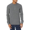 Amazon Essentials Men’s Long Sleeve Waffle Henley Shirt(Charcoal)