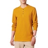 Amazon Essentials Men’s Long Sleeve Waffle Henley Shirt(Gold)