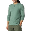 Amazon Essentials Men’s Long Sleeve Waffle Henley Shirt(Green)