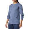 Amazon Essentials Men’s Long Sleeve Waffle Henley Shirt(Indigo)