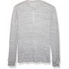Amazon Essentials Men’s Long Sleeve Waffle Henley Shirt(Light Grey Heather)