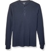Amazon Essentials Men’s Long Sleeve Waffle Henley Shirt(Navy)