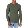 Amazon Essentials Men’s Long Sleeve Waffle Henley Shirt(Olive Heather)