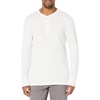 Amazon Essentials Men’s Long Sleeve Waffle Henley Shirt(White)