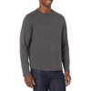 Amazon Essentials Men’s Long-Sleeve Henley Shirt(Charcoal Heather)