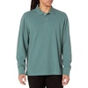 Amazon Essentials Men’s Long-Sleeve Pique Polo Shirt(Sage)