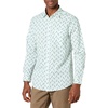 Amazon Essentials Men’s Long-Sleeve Regular-Fit Stretch Poplin Shirt(Light Blue  Bird Print)