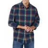 Amazon Essentials Men’s Long-Sleeve Regular-Fit Stretch Poplin Shirt(Navy/Multicolor  Plaid)