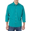 Amazon Essentials Men’s Long-Sleeve Regular-Fit Stretch Poplin Shirt(Teal)