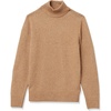 Amazon Essentials Men’s Long-Sleeve Soft Touch Cotton Blend Turtleneck Sweater(Camel)