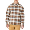 Amazon Essentials Men’s Modern Oversized-Fit Cotton Button-Down Oxford Shirt(Brown Mint Country Plaid)