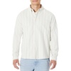 Amazon Essentials Men’s Modern Oversized-Fit Cotton Button-Down Oxford Shirt(Ivory Light Sage Green Stripe)