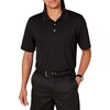 Amazon Essentials Men’s Regular Fit Golf Polo Shirt, Moisture-Wicking Quick Dry, Recycled Polyester, Short Sleeve(Black)