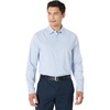Amazon Essentials Men’s Regular Fit Long Sleeve Wrinkle Resistant Stretch Dress Shirt(Blue White Pinstripe)