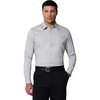Amazon Essentials Men’s Regular Fit Long Sleeve Wrinkle Resistant Stretch Dress Shirt(Grey)