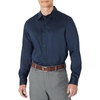 Amazon Essentials Men’s Regular Fit Long Sleeve Wrinkle Resistant Stretch Dress Shirt(Navy)
