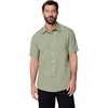 Amazon Essentials Men’s Regular Fit Short Sleeve Linen Shirt(Dark Sage Green)
