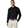 Amazon Essentials Men’s Regular Fit Stretch Wrinkle Free Button Down Collar Dress Shirt(Black)