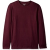 Amazon Essentials Men’s Regular-Fit Crewneck Long-Sleeve T-Shirt, Casual Cotton Jersey(Burgundy)